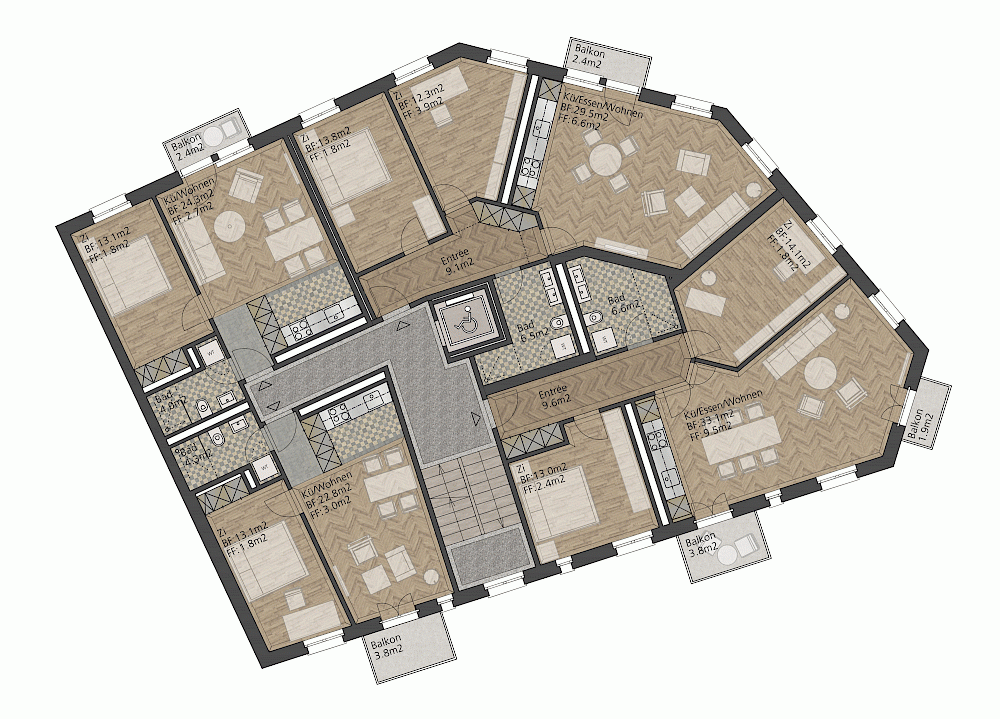 Umbau Wohn- und Geschäftshaus, Zürich