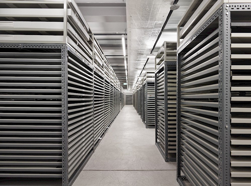 In der Plakatsammlung lagern über 350'000 Plakate.