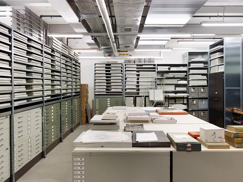 Das Lager der Grafiksammlung beherbergt eine schweizweit einzigartige Sammlung für Grafikdesign.