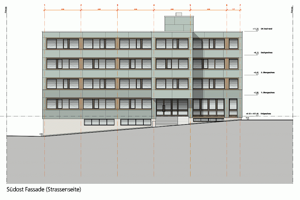 Fassadensanierung Bürogebäude, Zürich