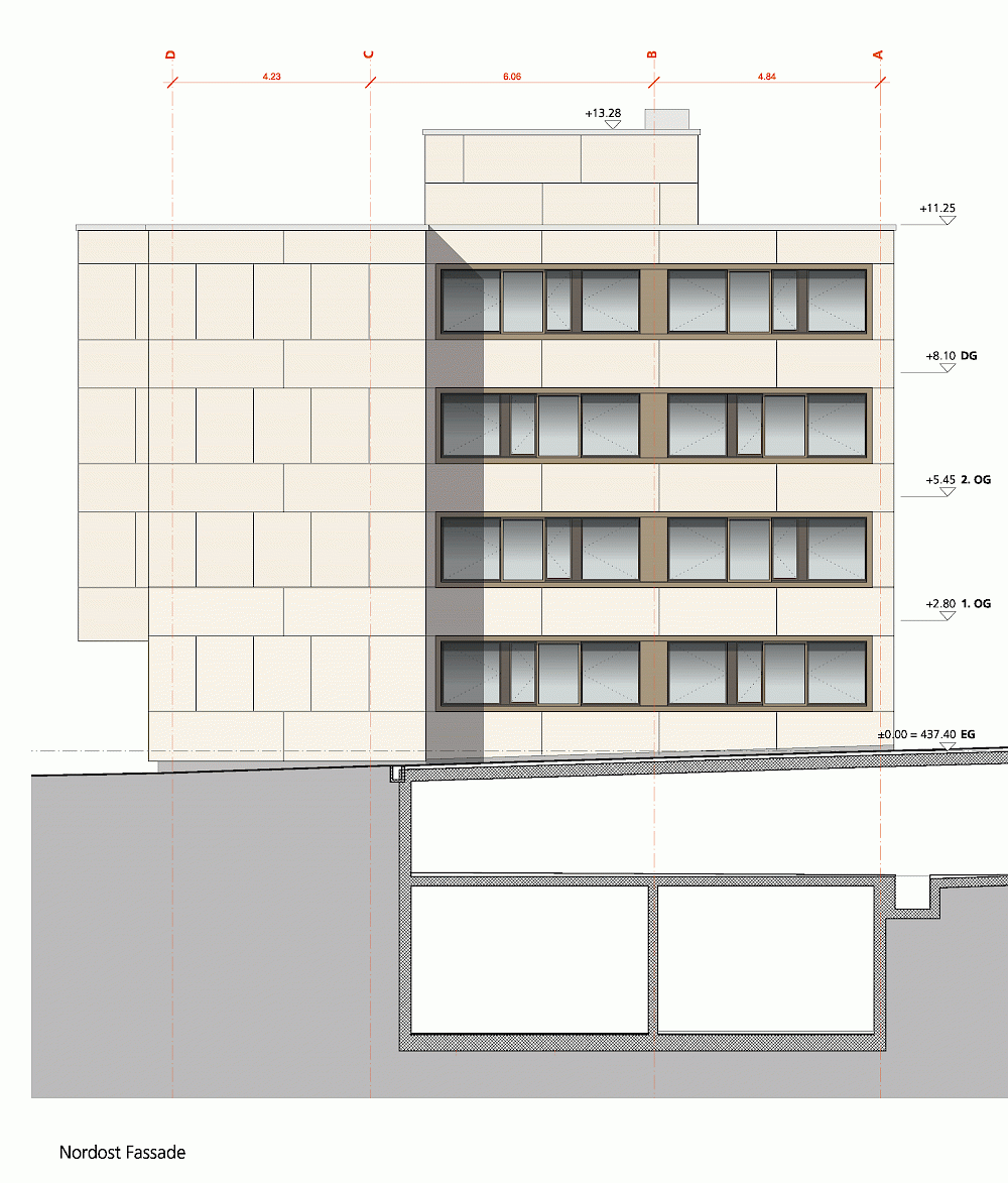 Energetische Fassadensanierung Bürogebäude