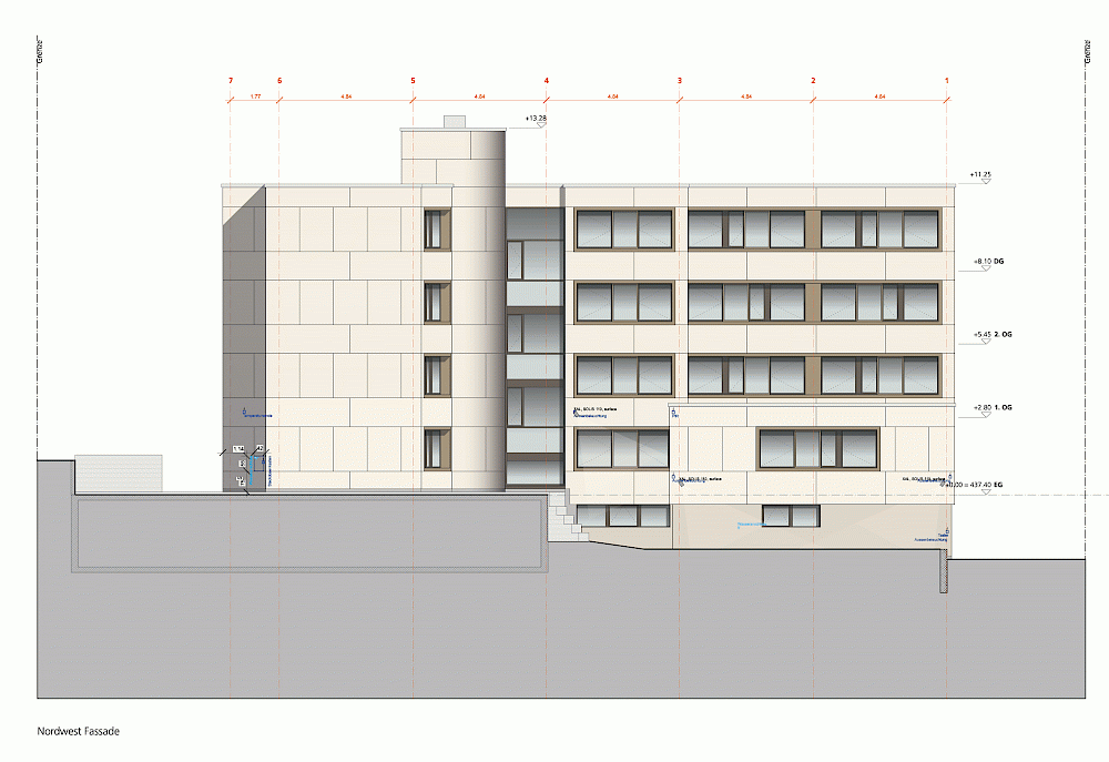 Energetische Fassadensanierung Bürogebäude