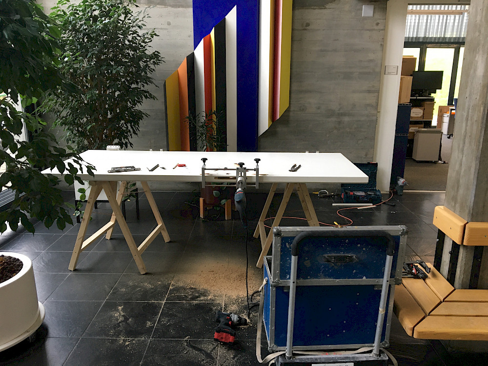 Einige bestehende Brandschutztüren wurden optimiert und angepasst, um weiterhin benutzt werden zu können.